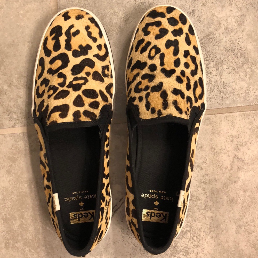 Keds X Kate Spade Leopard Slip Ons